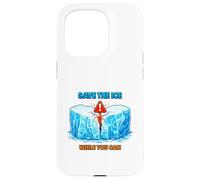 Arctic Ice Climate Awareness Environmental Illustration Case for iPhone 15 Pro
