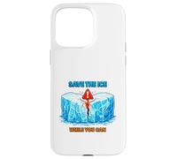 Arctic Ice Climate Awareness Environmental Illustration Case for iPhone 15 Pro Max