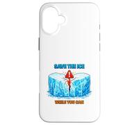 Arctic Ice Climate Awareness Environmental Illustration Case for iPhone 16 Plus