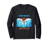 Arctic Ice Climate Awareness Environmental Illustration Long Sleeve T-Shirt