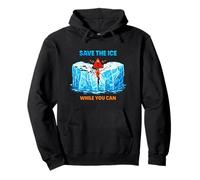 Arctic Ice Climate Awareness Environmental Illustration Pullover Hoodie