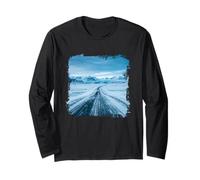Arctic Ice Road Snow Landscape Scenic Path Long Sleeve T-Shirt