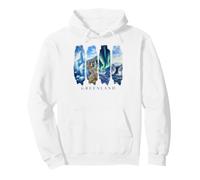 Arctic Icebergs and Lights Vacation Greenland Pullover Hoodie