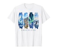 Arctic Icebergs and Lights Vacation Greenland Value Graphic T-Shirt