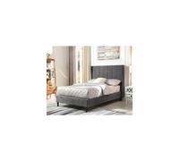 Arctic King Size Bed - Dark Grey Fabric