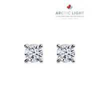 Arctic Light Platinum 0.50ct Diamond Solitaire Stud Earrings