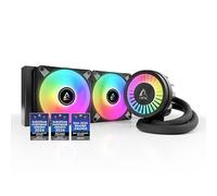 ARCTIC Liquid Freezer III 240 A-RGB - Water Cooling PC, All-in-One CPU AIO Water Cooler, Intel & AMD compatible, efficient PWM-controlled pump, fan: 200-1800 rpm, LGA1851/1700 Contact Frame - Black