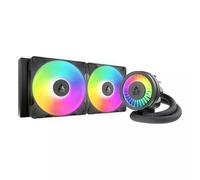 ARCTIC Liquid Freezer III Pro 280 A-RGB - AIO CPU Cooler, 2 x 140 mm Water Cooling, 38 mm Radiator, PWM Pump, VRM Fan, AM5/AM4, Intel LGA1851/1700 Contact Frame - Black