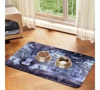 Arctic Owl Printed Pet Bowl Mats, Non-Slip And Tasteless Dog And Cat Feeding Mats