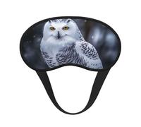 Arctic Owl Sleep Mask for Side Sleeper Eye Mask for Sleeping Light Blocking Soft Breathable Sleep Eye Mask for Women Men Adjustable Elastic Strap Travel Nap Blackout Eye Shade Cover