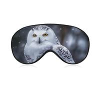 Arctic Owl Sleep Mask Light Blocking Eye Cover Polyester Eye Mask with Elastic Strap Blindfold for Side Sleeper Sleeping Masks Face Hugging for Women Men Travel