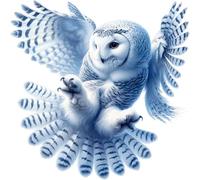 Arctic Owl Vinyl Sticker Decal, Covers Marks, Weatherproof & Multipurpose: Car, Wall, Glass, Window, Plastic, Toilet, Shower, Bath and More, 30cm Tall Arctic Animal Graphic (Owl, 300mm)