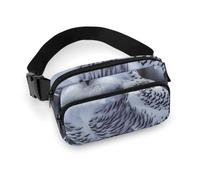 Arctic Owl Waist Bag Fashion Fanny Bag with Adjustable Strap for Outdoor Workout Cycling Unisex, white, 20x13cm, Waist Bag