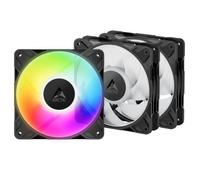ARCTIC P12 Pro A-RGB - 3 Pack - Powerful Premium Fan, 120 mm PWM Fan with Y-Cable Splitter, 600-3000 rpm, 0 rpm <5% PWM, 5V Digital RGB, Fluid Dynamic Bearing, 4-Pin - Black