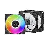 ARCTIC P12 Pro A-RGB - 3 Pack - Powerful Premium Fan, 120 mm PWM Fan with Y-Cable Splitter, 600-3000 rpm, 0 rpm <5% PWM, 5V Digital RGB, Fluid Dynamic Bearing, 4-Pin - Black