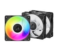 ARCTIC P12 Pro A-RGB - 3 Pack - Powerful Premium Fan, 120 mm PWM Fan with Y-Cable Splitter, 600-3000 rpm, 0 rpm <5% PWM, 5V Digital RGB, Fluid Dynamic Bearing, 4-Pin - Black