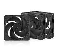 ARCTIC P12 Pro Reverse - 3 Pack - 120 mm Premium Fan with Reverse Airflow, PWM Fan with Y cable splitter, 500-3000 rpm, 0 rpm <5% PWM, hydrodynamic bearing, 4-Pin - Black