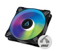 ARCTIC P12 PWM PST A-RGB - PC Fan, 120mm Fan, PC Case Fan, Optimized for static pressure, Semi-passive: 200-2000 rpm (0 rpm <5%), 5V 3 pin ARGB LED, single fan - Black