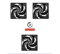 Arctic P12 Silent 120mm 3 Fan Pack, 24.1 CFM, 3 Pin PC Case Fans, Best Price