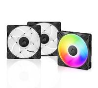 ARCTIC P14 Pro A-RGB - 3 Pack - Powerful Premium Fan, 140 mm PWM Fan with Y-Cable Splitter, 400-2500 rpm, 0 rpm <5% PWM, 5V Digital RGB, Fluid Dynamic Bearing, 4-Pin - Black