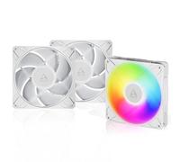 ARCTIC P14 Pro A-RGB (White) - 3 Pack - Powerful Premium Fan, 140 mm PWM Fan with Y-Cable Splitter, 400-2500 rpm, 0 rpm <5% PWM, 5V Digital RGB, Fluid Dynamic Bearing - White