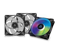 ARCTIC P14 PWM PST A-RGB (3 Pack) - PC Fan, 140mm Fan, PC Case Fan, Optimised for Static Pressure, Semi-Passive: 200-1900 rpm (0 rpm <5%), 5V 3 Pin A-RGB LED - Black