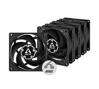 ARCTIC P8 PWM PST (5 Pack) - 80 mm Case Fan, PWM Sharing Technology (PST), Pressure-Optimised, Very quite motor, Computer, Fan Speed: 200-3000 RPM - Black
