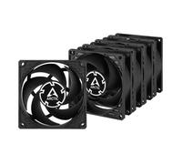 Arctic P8 Silent Black 80mm Pressure Optimised Fan 5 Pack