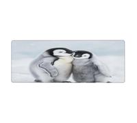 Arctic Penguin Mouse Pad In Big Extended Non-Slip Rubber Base Mousepad With Stitched Edges Gaming Pc Desktop Large Mouse Pad 11.8x31.5