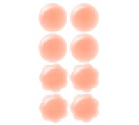 Arctic Penguin Nipple Covers Reusable Silicone Pasties for Women Breast Petals Stickers Adhesive Bra Skin Color (Round-2 Pairs & Petal-2 Pairs)