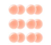 Arctic Penguin Nipple Covers Reusable Silicone Pasties for Women Breast Petals Stickers Adhesive Bra Skin Color (Round - 6 Pairs)