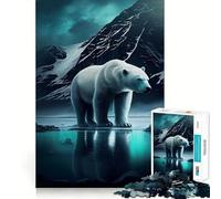 Arctic Polar Bear 1000-piece Puzzle for Adults Logic Fun Pastime Game Home Enjoyable Birthday Present (50x75cm)