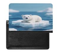 Arctic Polar Bear Passport Holder Unique PU Ultra-thin Passport Protective Case Compact Easy to Carry Passports Cover for Women And Men Passports Case