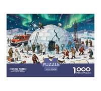 Arctic Polar Research Station Wooden Jigsaw Puzzle Waterproof 1000 Piece Puzzles for Adults Colourful Home Decoration