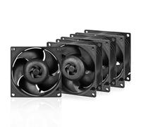 ARCTIC S8038-10K (4 Pieces) - Server Fan, 80x80x38 mm, 500-10000 rpm, PWM regulated, 4-pin connector, 12 V DC - Black