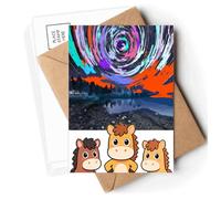arctic scene star astrology Postcards Envelopes Cards Mailing Year Horse