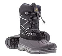Arctic Shield Mens Waterproof Insulated Warm Comfortable Durable Outdoor Ski Winter Snow Boots, Black, 9 UK