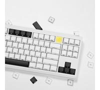 Arctic Side Print Low Profile Keycaps Set Custom Keyboard Keycaps, Keycaps 75 Percent Full Keycaps for 60% 65% 75% 80% 100% Cherry Gateron MX Switches Mechanical Keyboard (Flake White)