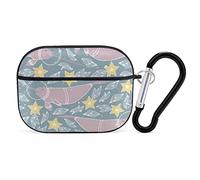 Arctic Space with Narwhal Headphone Protective Case with Keychain Cute Earphone Case Compatible for Airpods Pro