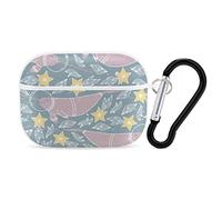 Arctic Space with Narwhal Headphone Protective Case with Keychain Cute Earphone Case Compatible for Airpods Pro