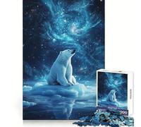 Arctic Star Gaze for Adults 1000 Piece Puzzle Cognitive Train Clean Connection Pattern Build Room Art (50x75cm)