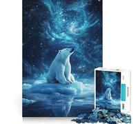 Arctic Star Gaze for Adults 1000 Piece Puzzle Cognitive Train Clean Connection Pattern Build Room Art (50x75cm)