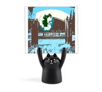 Arctic Tourist Art Deco Fashion Memo Holder Cartoon Black Cat Stand Decoration