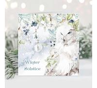 Arctic Watercolour Wicca, Pagan Christmas Yuletide, Winter Solstice cards, you choose! (5 x Owl)