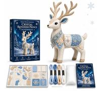 Arctic Winter Guardians DIY Patchwork Kit, Arctic Series Felt Sewing Kit, 3D Stuffed Animals Mythical Creature, Pre-Cut Handmade Craft Kit for Home Decor & Creative Gift (REINDEER1)