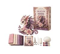 Arctic Winter Guardians DIY Patchwork Kit, Fantasy 3D Felt Animal Sewing Kit with Pre-Cut Materials, Handmade Polar Mythical Creature Craft for Beginners, Novelty for Home Decor (Colour-N)