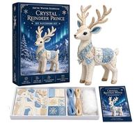 Arctic Winter Guardians DIY Patchwork Kit, Fantasy 3D Felt Animal Sewing Kit with Pre-Cut Materials, Handmade Polar Mythical Creature Craft for Beginners, Novelty for Home Decor (#E)