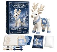 Arctic Winter Guardians DIY Patchwork Kit, Fantasy 3D Felt Animal Sewing Kit with Pre-Cut Materials, Handmade Polar Mythical Creature Craft for Beginners, Novelty for Home Decor (#H)
