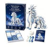 Arctic Winter Guardians DIY Patchwork Kit, Felt Animal Sewing Kit for Beginners, 3D Stuffed Animals Mythical Creature, Pre-Cut Handmade Craft Kit for Home Decor & Creative Gift (#C)
