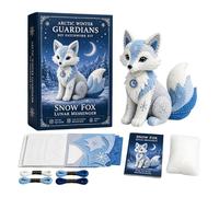 Arctic Winter Guardians DIY Patchwork Kit, Felt Animal Sewing Kit for Beginners, 3D Stuffed Animals Mythical Creature, Pre-Cut Handmade Craft Kit for Home Decor & Creative Gift (#J)
